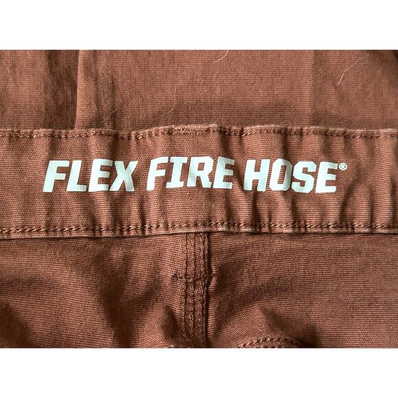 Duluth Trading Flex Fire Hose Cargo Work Pants Rust Brown Mens 40 x 32 - Picture 7 of 9